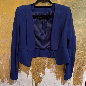 Bcbgmaxazria cropped blue jacket
